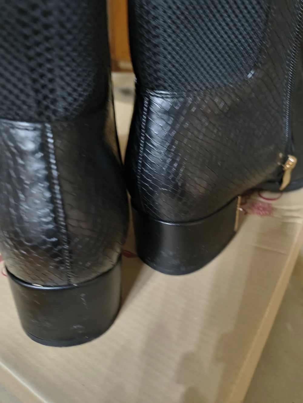 Black Women's Ankle Boots - Classic Faux Leather Chelsea Style